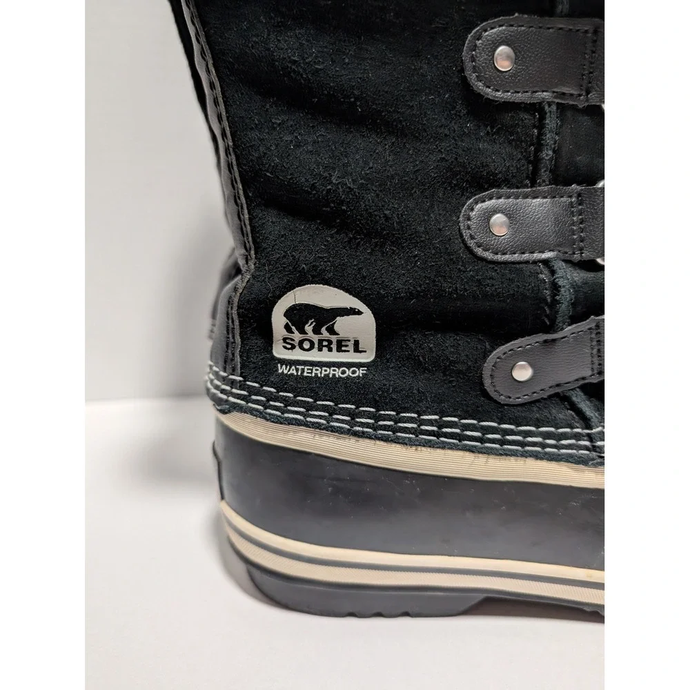 Sorel Women's Joan of Arctic Black‎ Waterproof Winter Snow Duck Boots Size 5